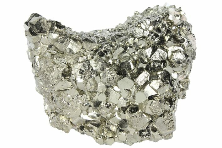 Gleaming Pyrite Crystal Cluster - Peru #94346